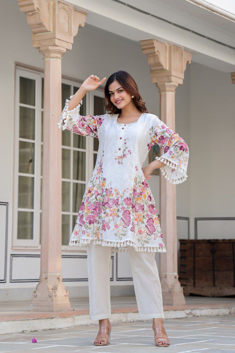 Kashvi Premium Mul Cotton Floral Coord Set - The Jaipur Studio