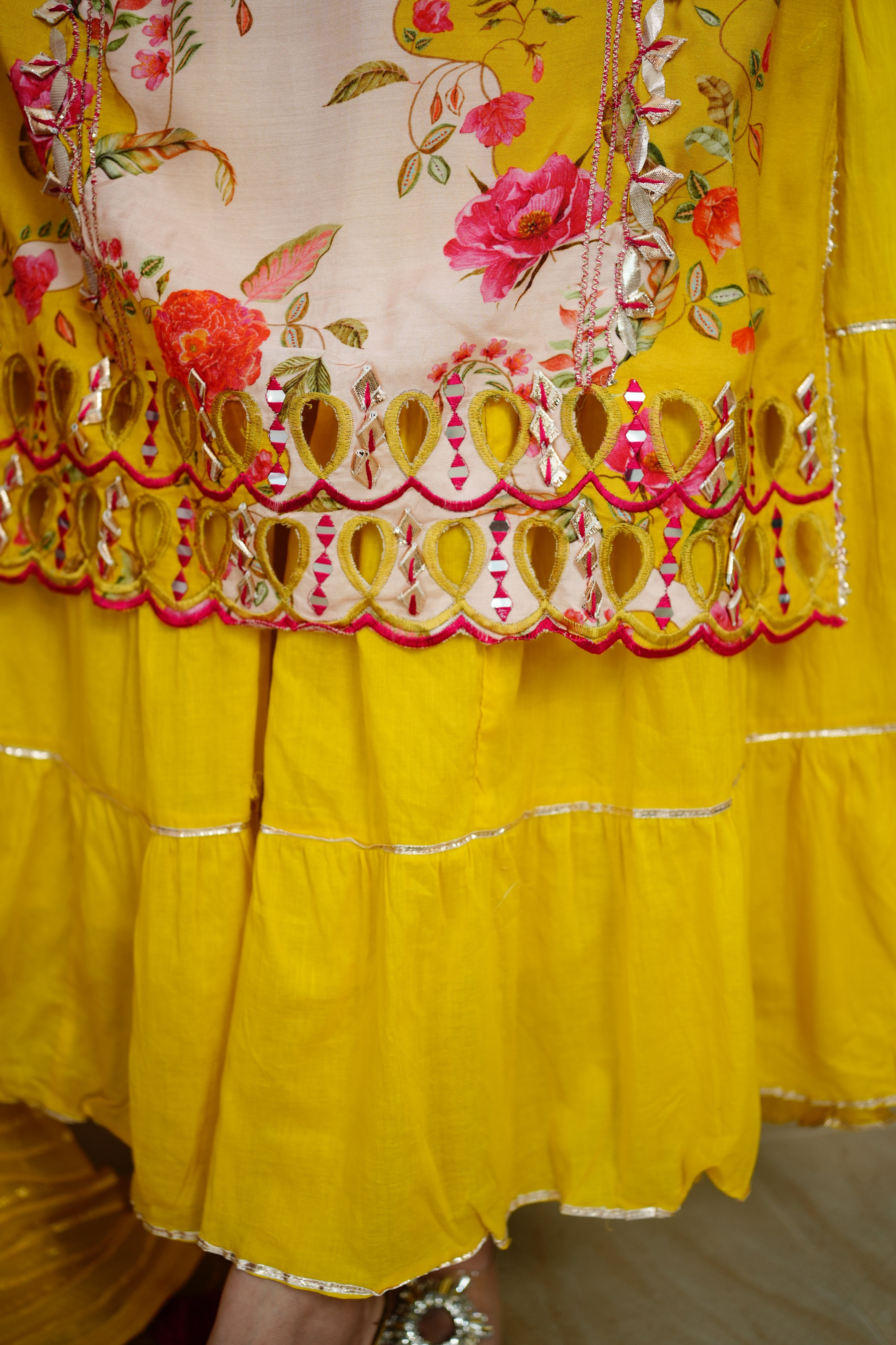 Tahira Muslin Double Layer Dupatta Set - The Jaipur Studio