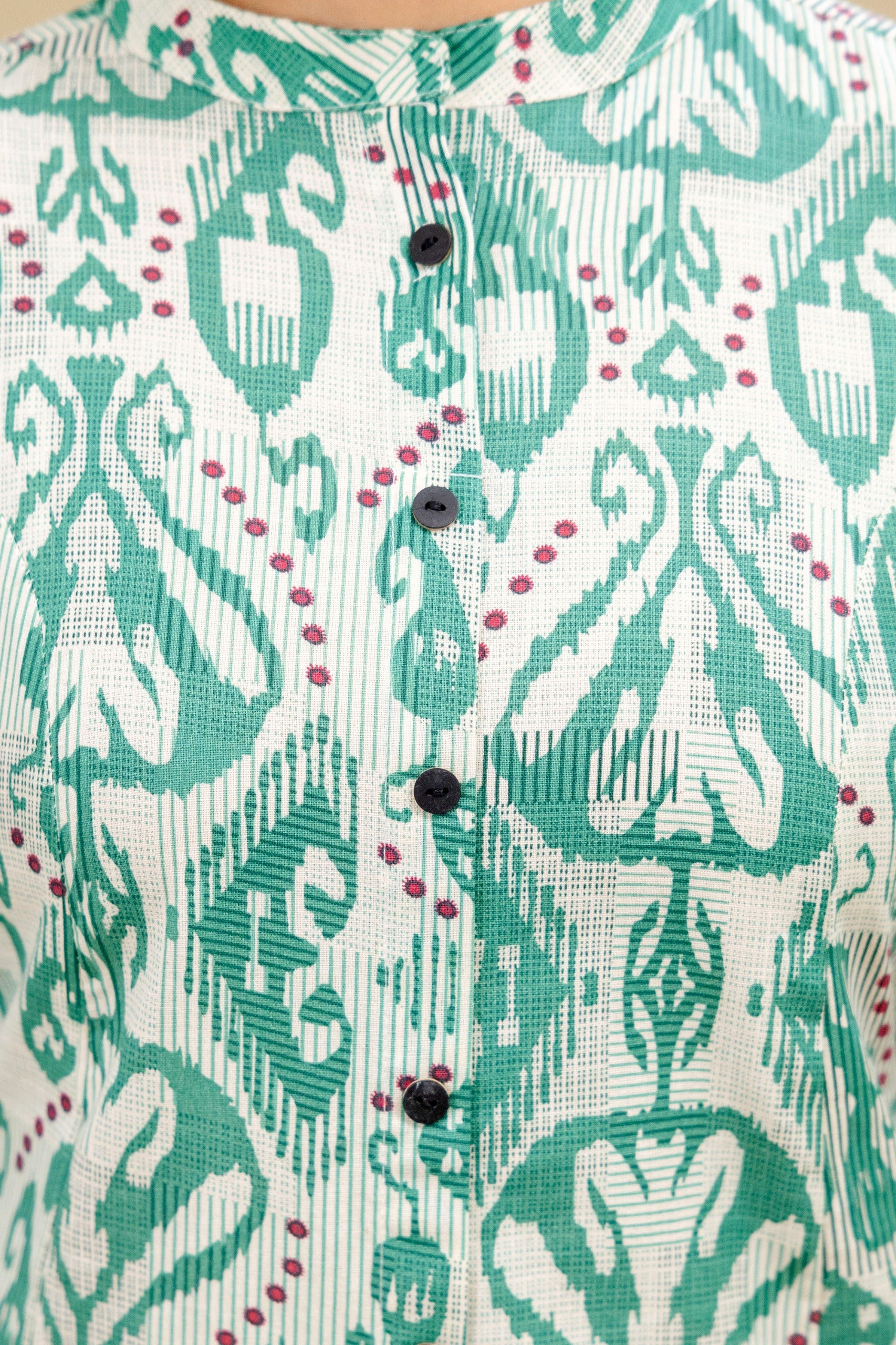 Pari Cotton Ikkat Cotton A-line Coord Set
