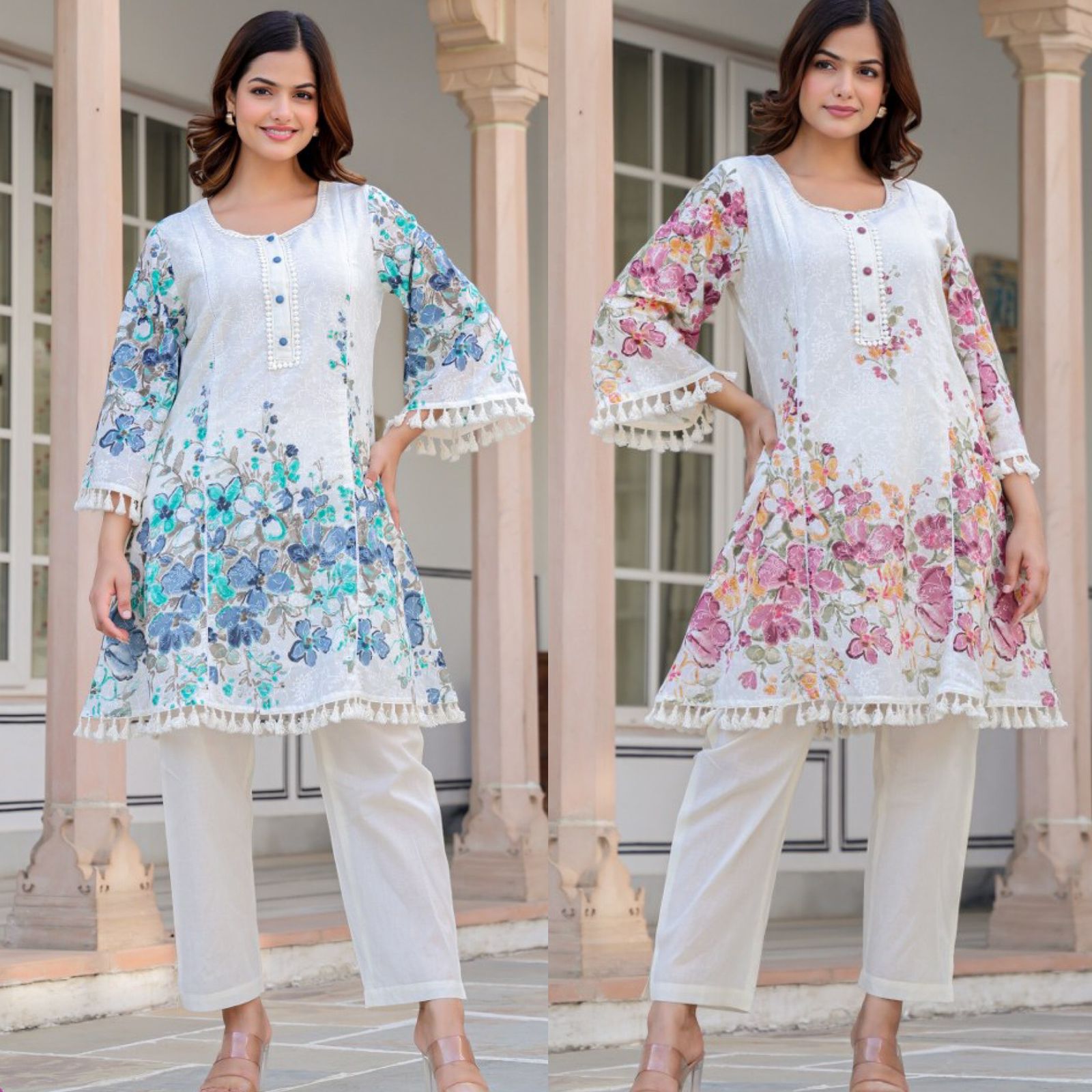 Kashvi Premium Mul Cotton Floral Coord Set - The Jaipur Studio