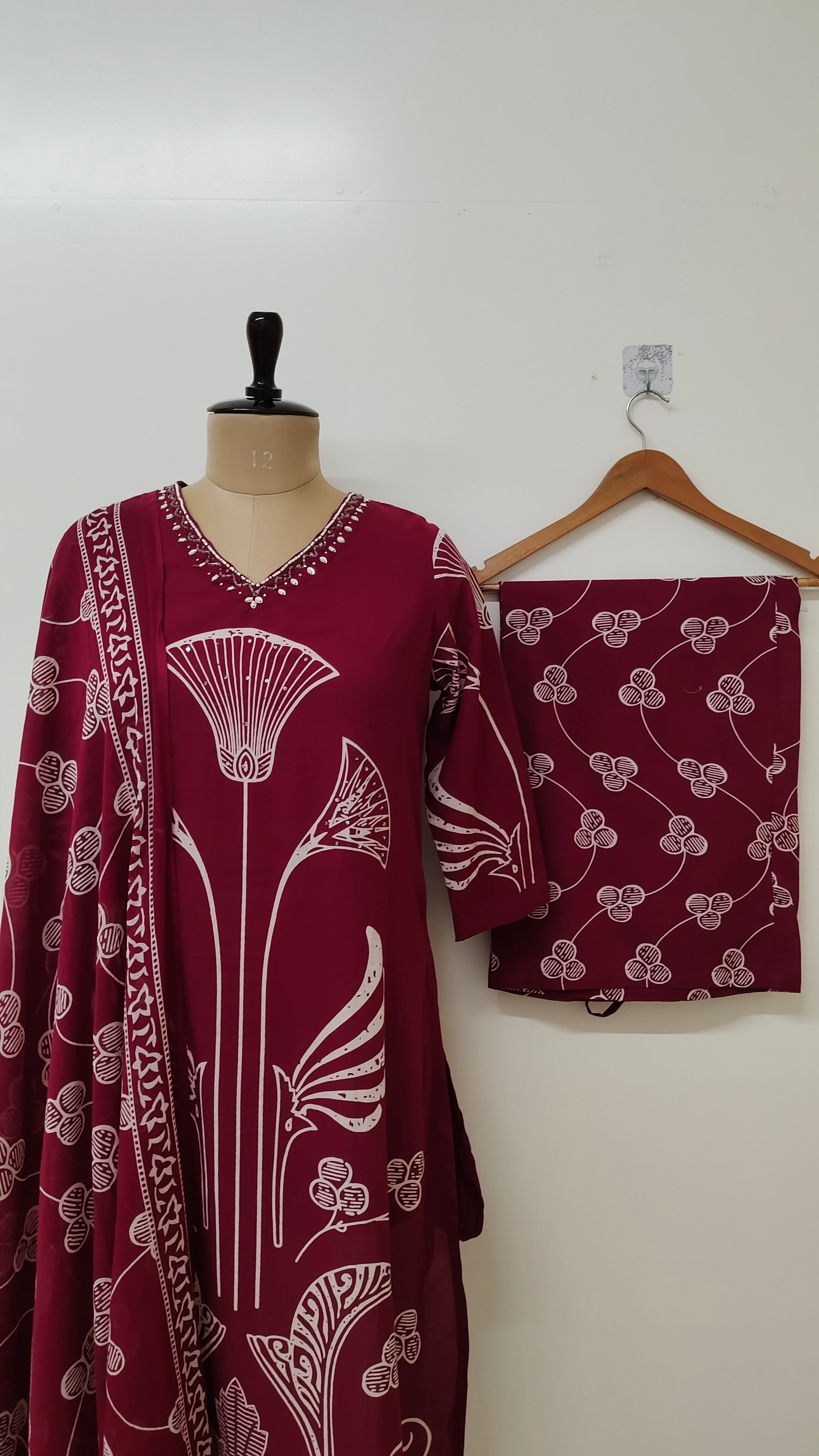 Nagma Cotton Embroidered Straight Dupatta Set