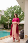 Asymmetric Premium Muslin HandEmbroidered Coord Set - The Jaipur Studio