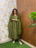 Zola Mul Chanderi Embroidered A-line pant Set