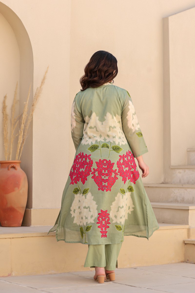 Aaira Mul Cotton A-line Pant Set