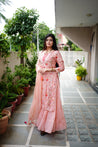 Reem Floral Double Layer Dupatta Set - The Jaipur Studio