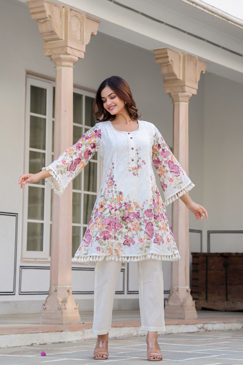 Kashvi Premium Mul Cotton Floral Coord Set - The Jaipur Studio