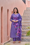Blossom Lily Cotton HandEmbroidered Pant Set - The Jaipur Studio