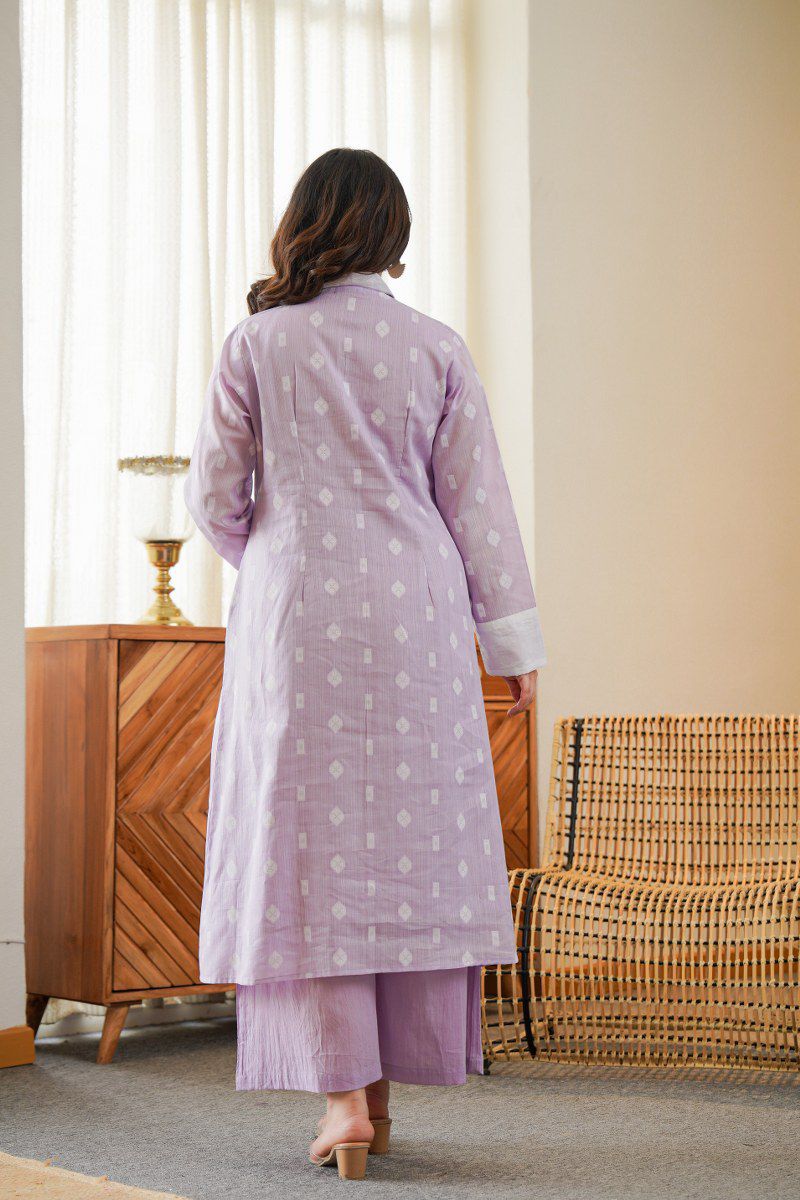 Alavya Cotton Angrakha Hand Detailed Cotton Pant Set - The Jaipur Studio