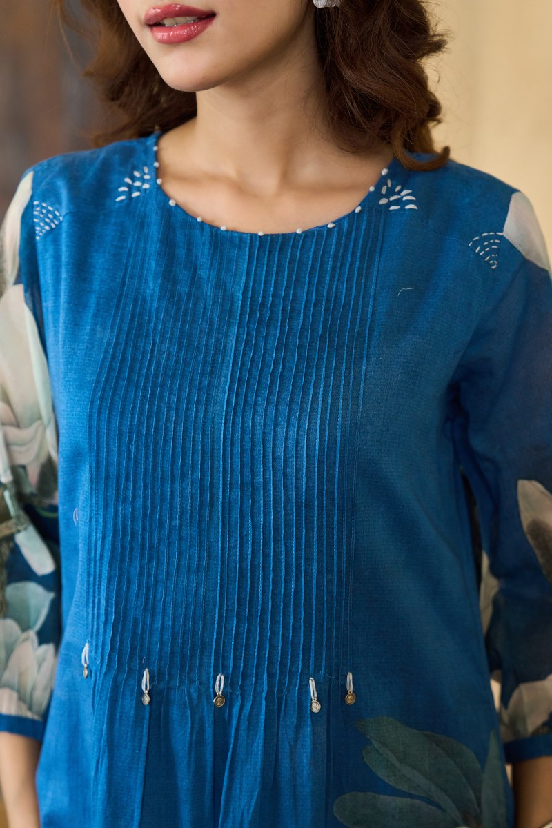 Avantika Mul Cotton A-line Pant Set - The Jaipur Studio