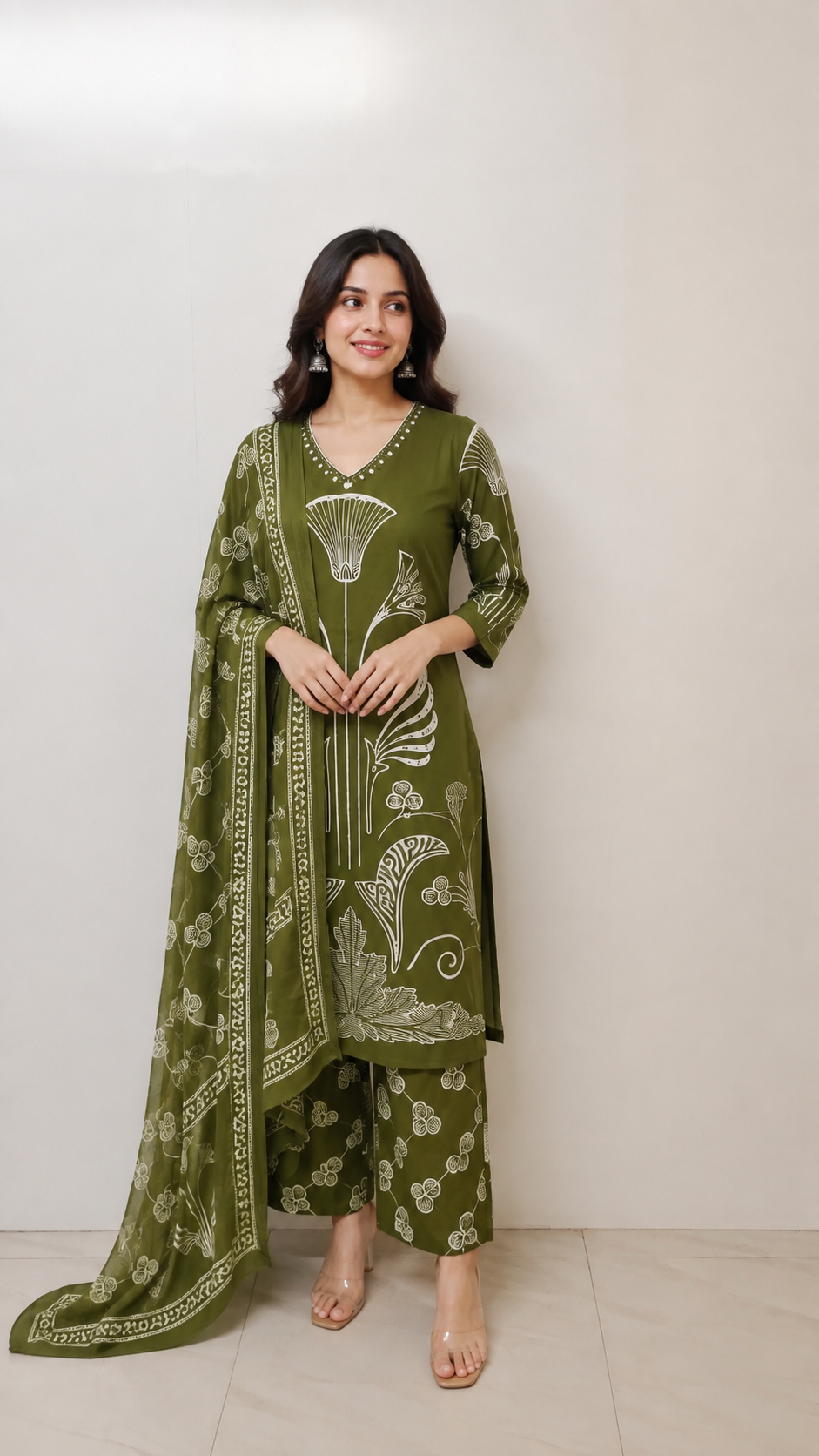 Nagma Cotton Embroidered Straight Dupatta Set