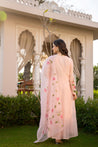 Zola Mul Chanderi HandPainted Anarkali Set - The Jaipur Studio