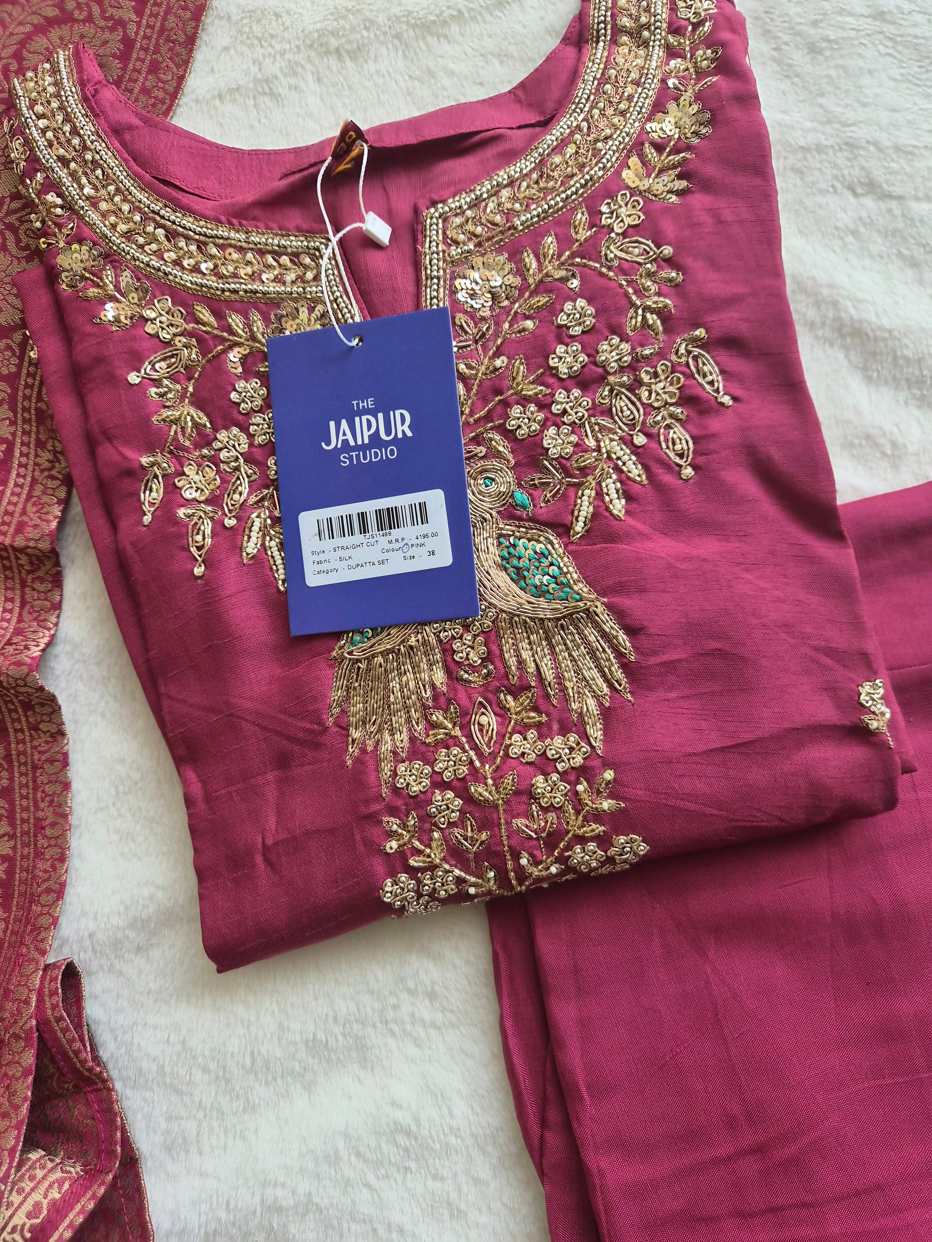 Aviva Silk Festive HandEmbroidered Pant Set