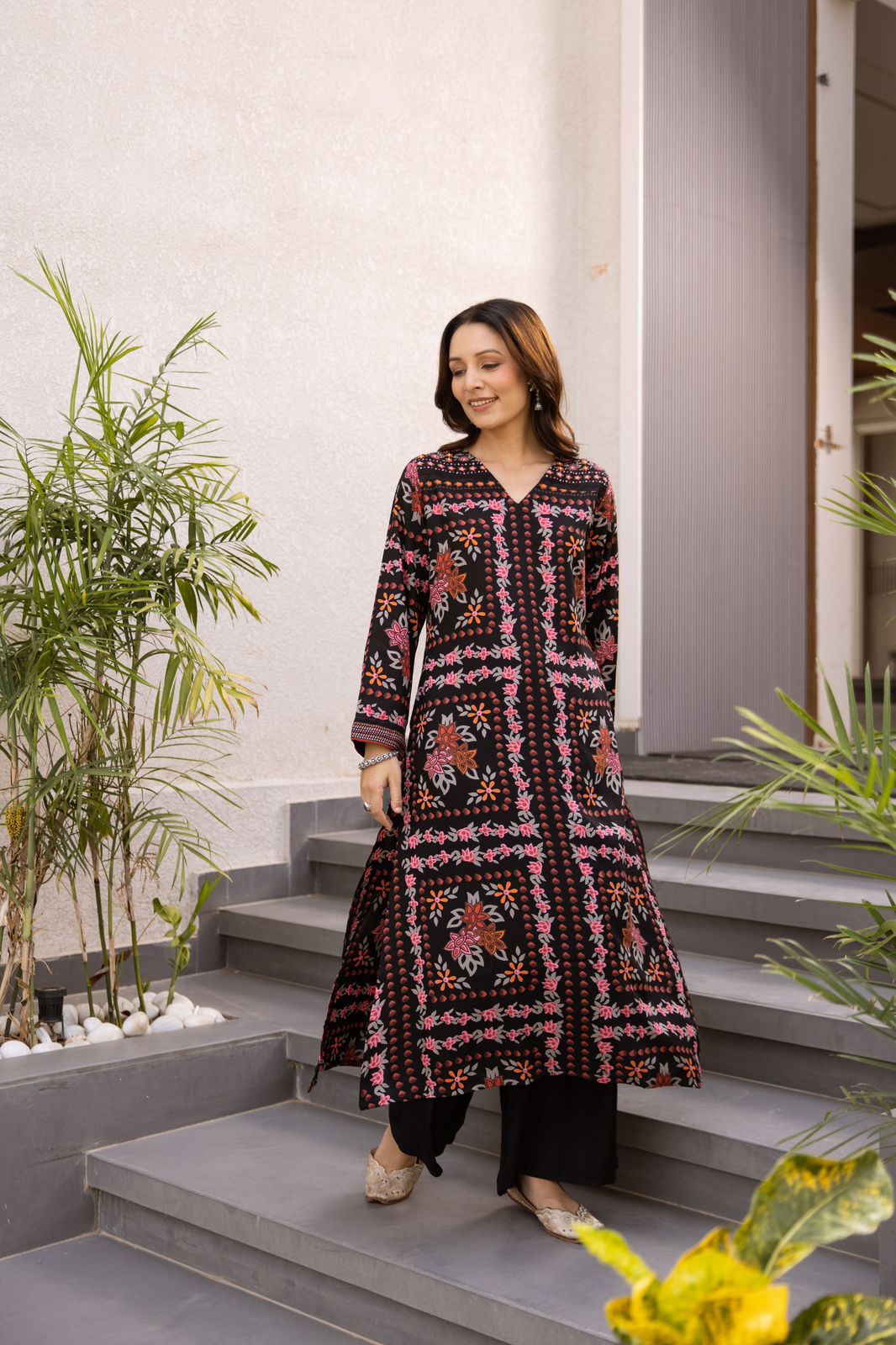 Aafreen Rayon HandEmbroidered Plazo Set