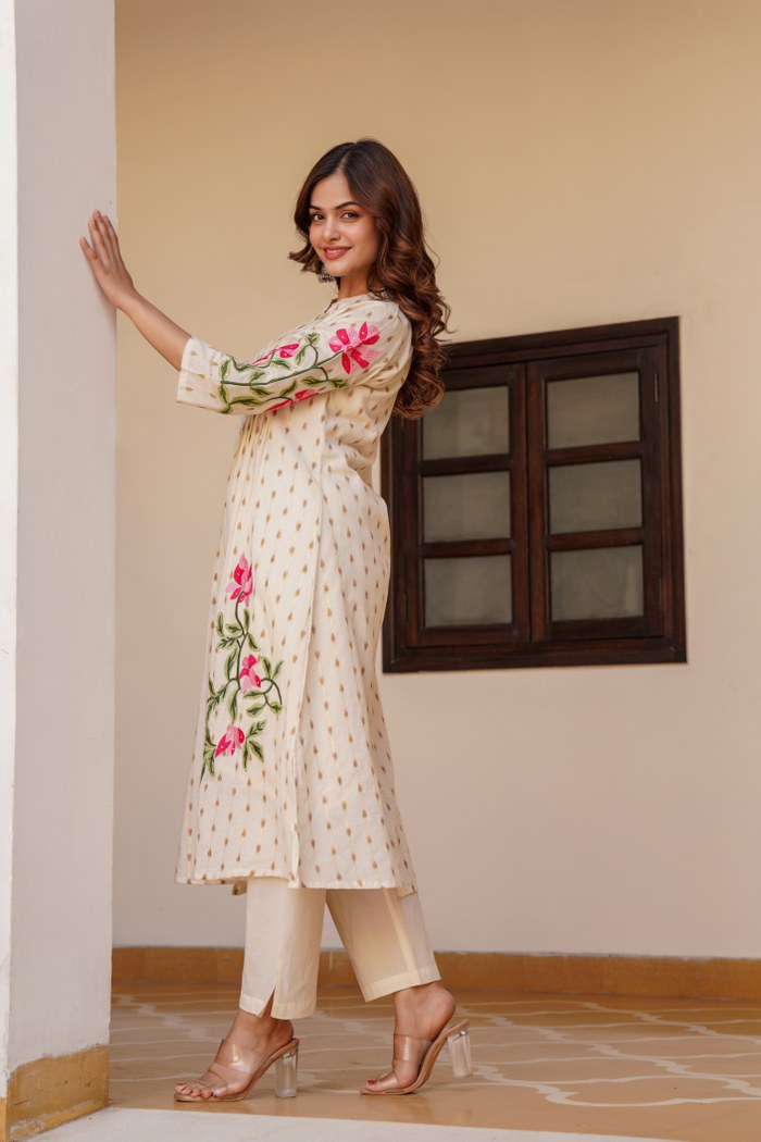 Falak MulCotton A-line Pant Set