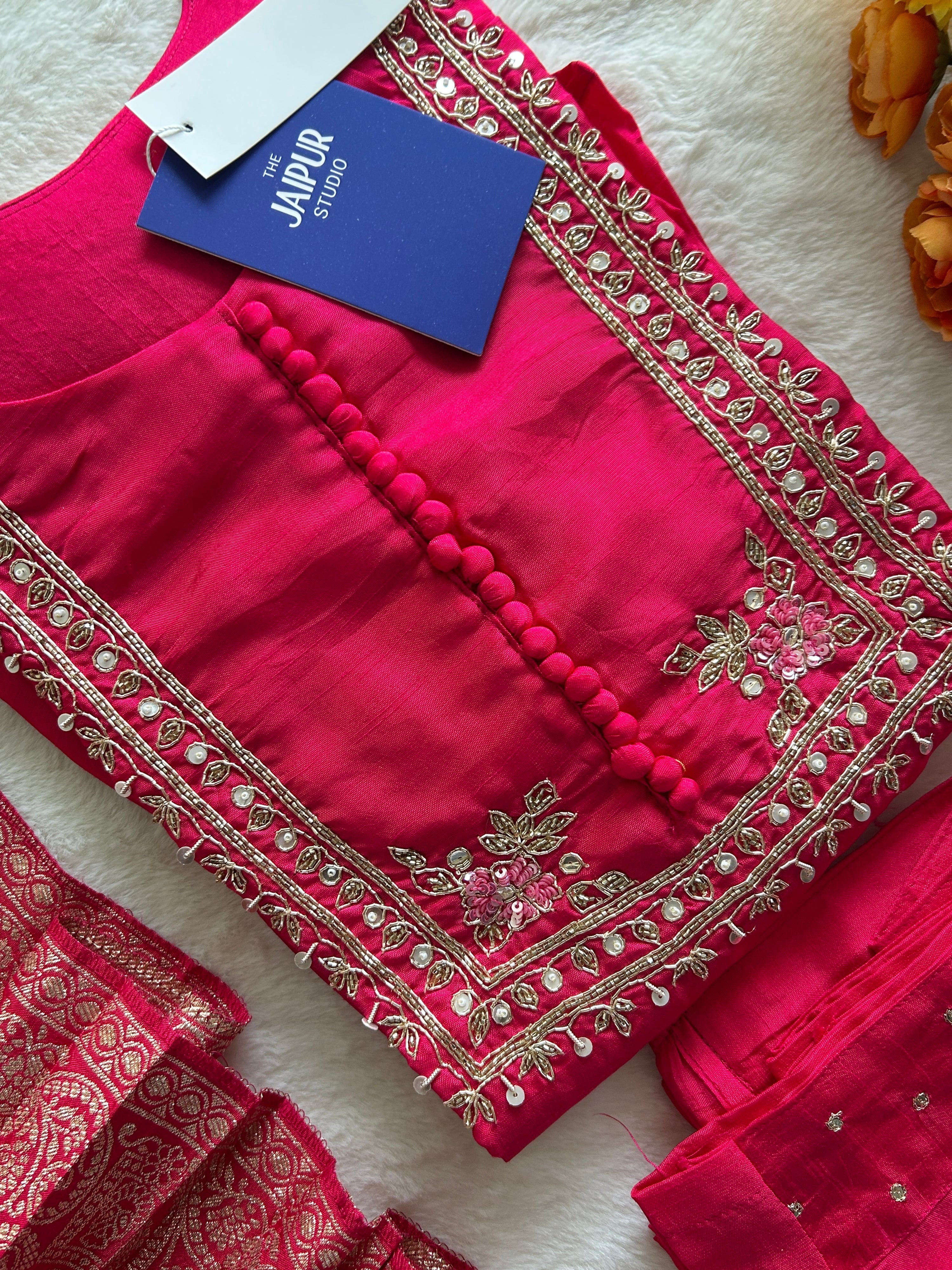 Shloka Silk Hand Embroidered Pant Set