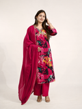 Ruhi Alia Neck Suit Set with Dupatta