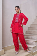 Gulnaar Two-Piece Embroidered Coord set