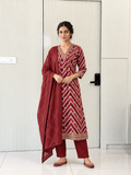 Riya Muslin Alia Cut Embroidered Pant Set