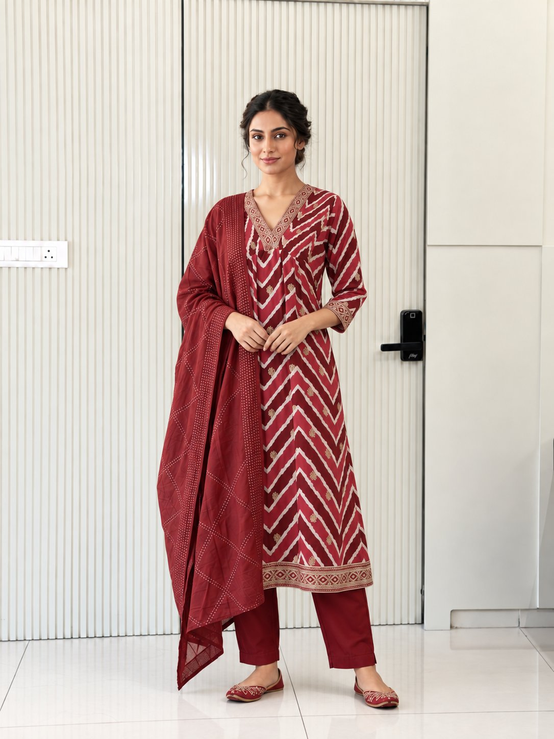 Riya Muslin Alia Cut Embroidered Pant Set