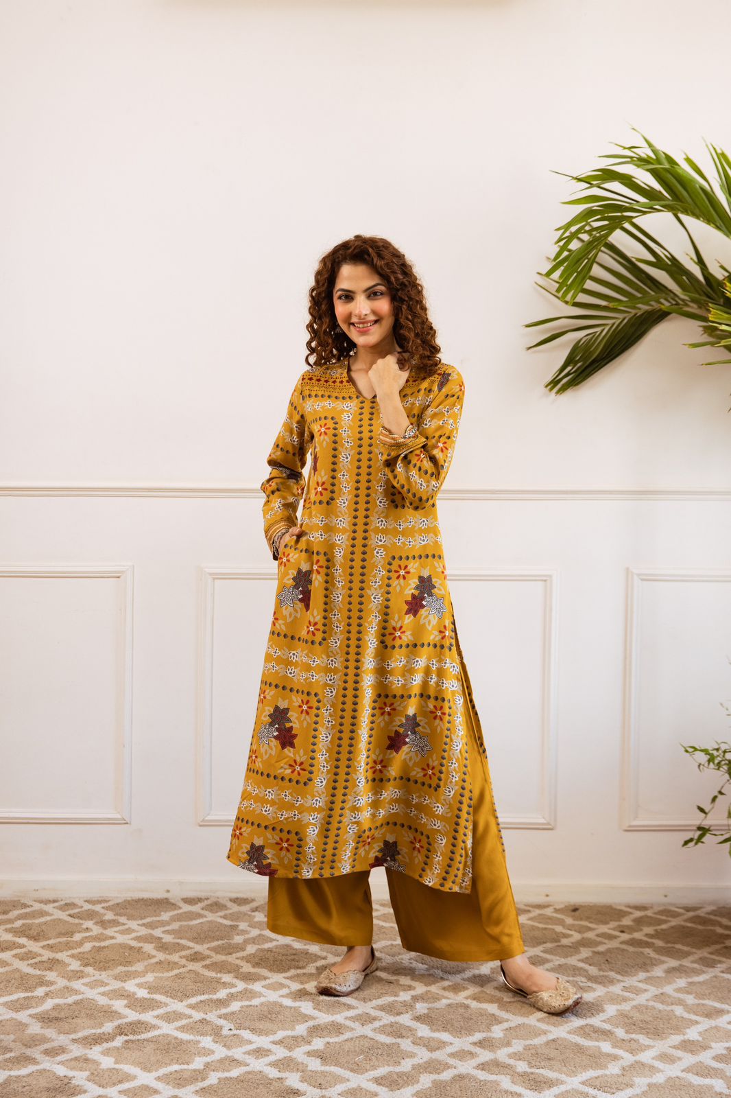 Aafreen Rayon HandEmbroidered Plazo Set
