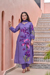 Blossom Lily Cotton HandEmbroidered Pant Set - The Jaipur Studio