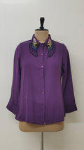 Anvi Imported Crepe Hand Embroidered Shirt