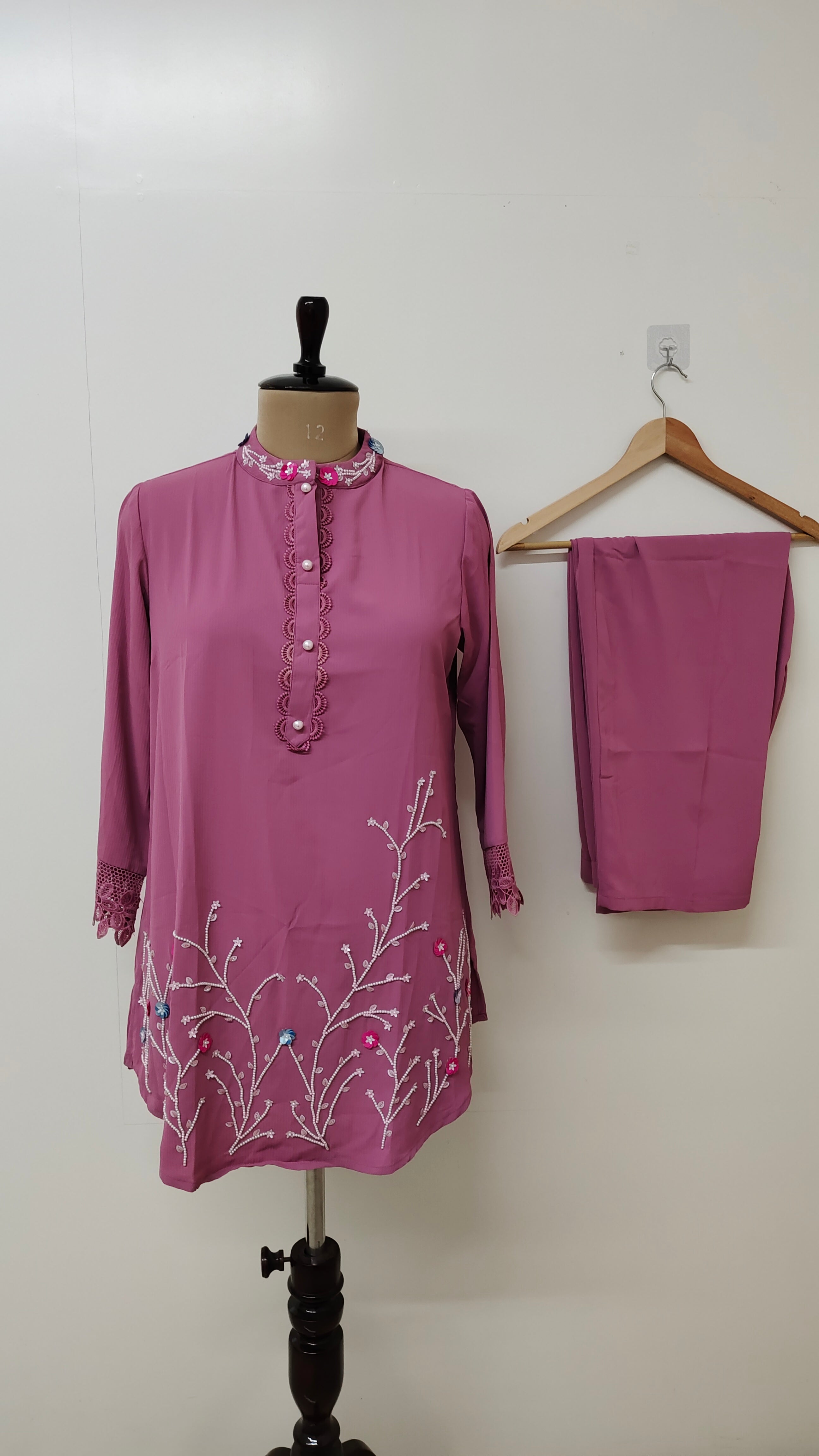 Samiksha Imported Crepe Hand Embroidered Coord Set
