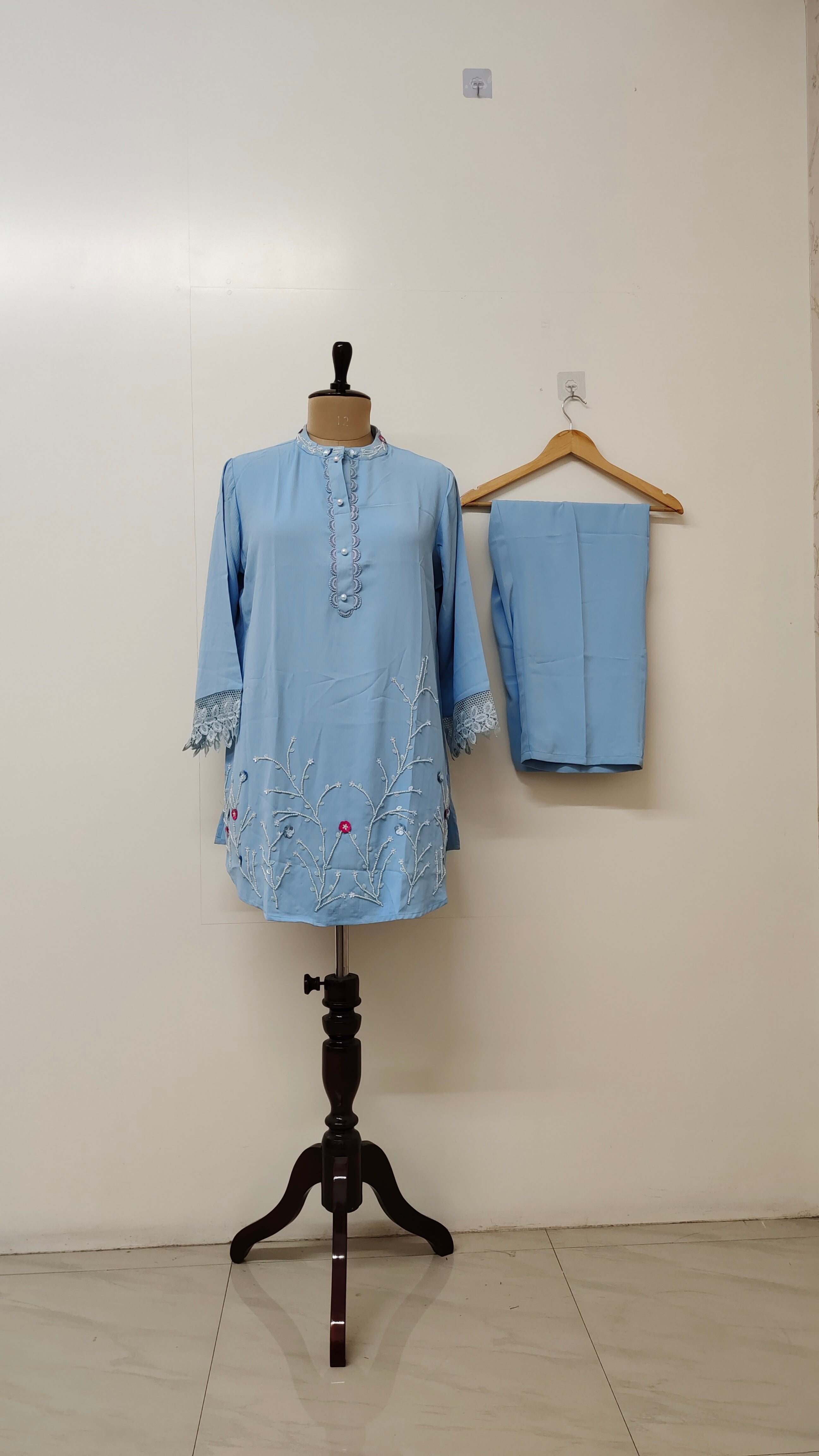 Samiksha Imported Crepe Hand Embroidered Coord Set