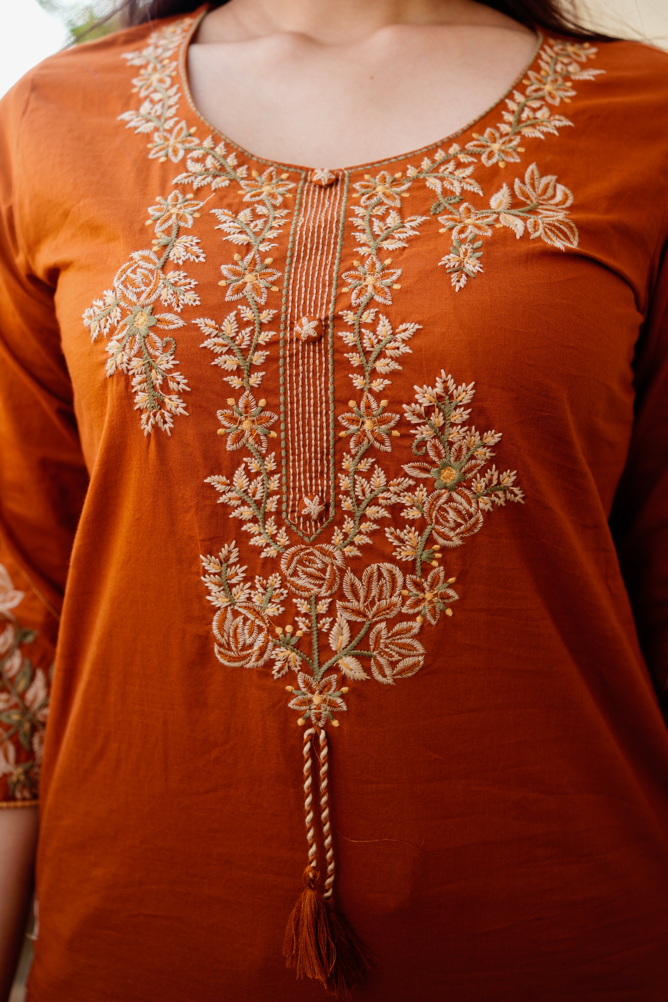 Gargi Premium Cotton Embroidered Pant set