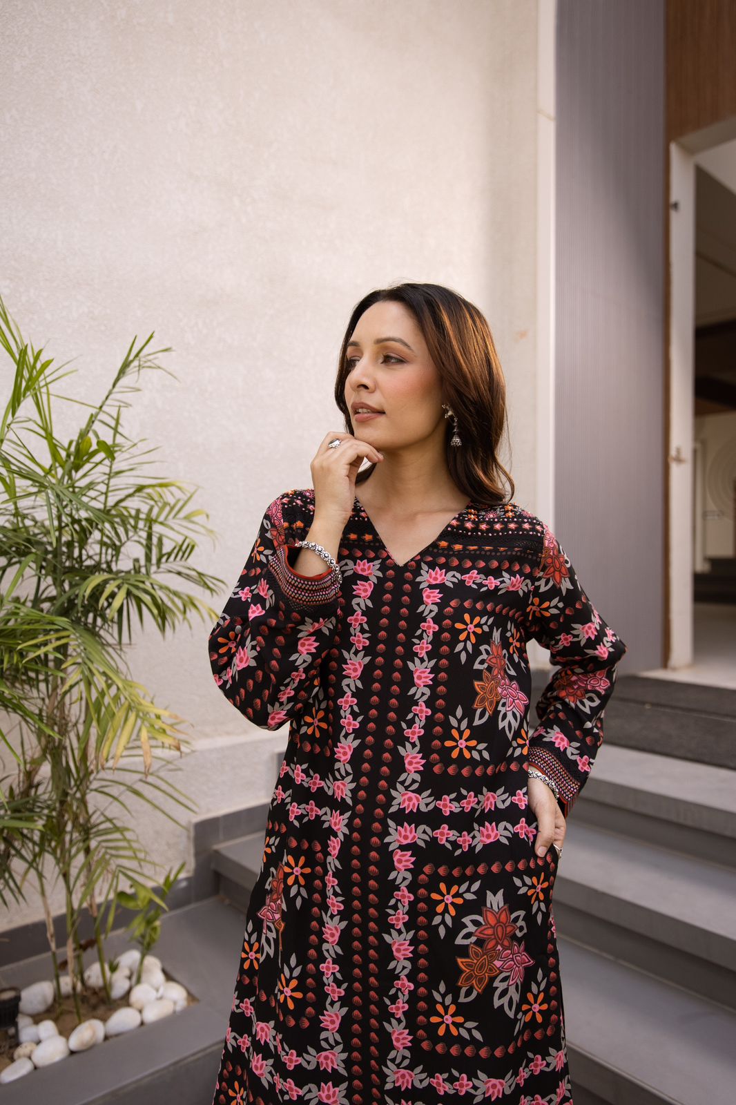 Aafreen Rayon HandEmbroidered Plazo Set