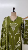 Nagma Cotton Embroidered Straight Dupatta Set