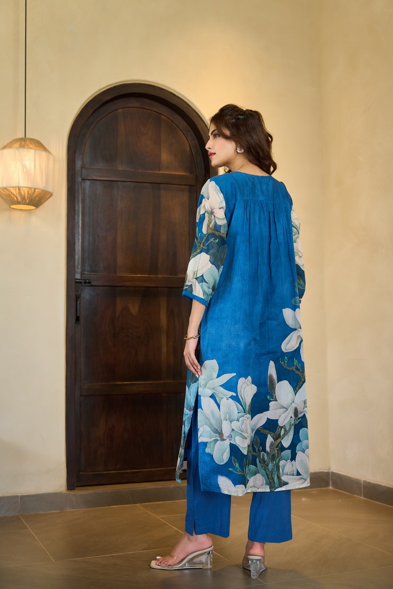 Avantika Mul Cotton A-line Pant Set - The Jaipur Studio