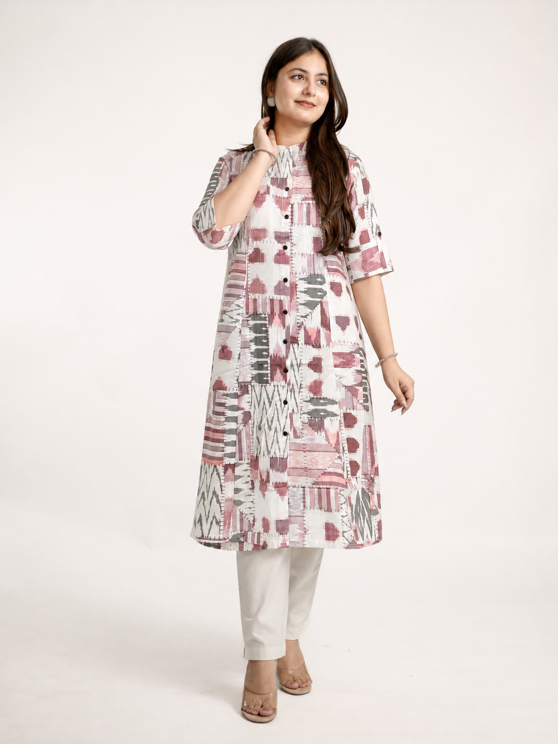Multi Color Casual Cotton  A-line Kurta