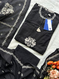 Nagma Cotton Sleeveless Embroidered Pant Set
