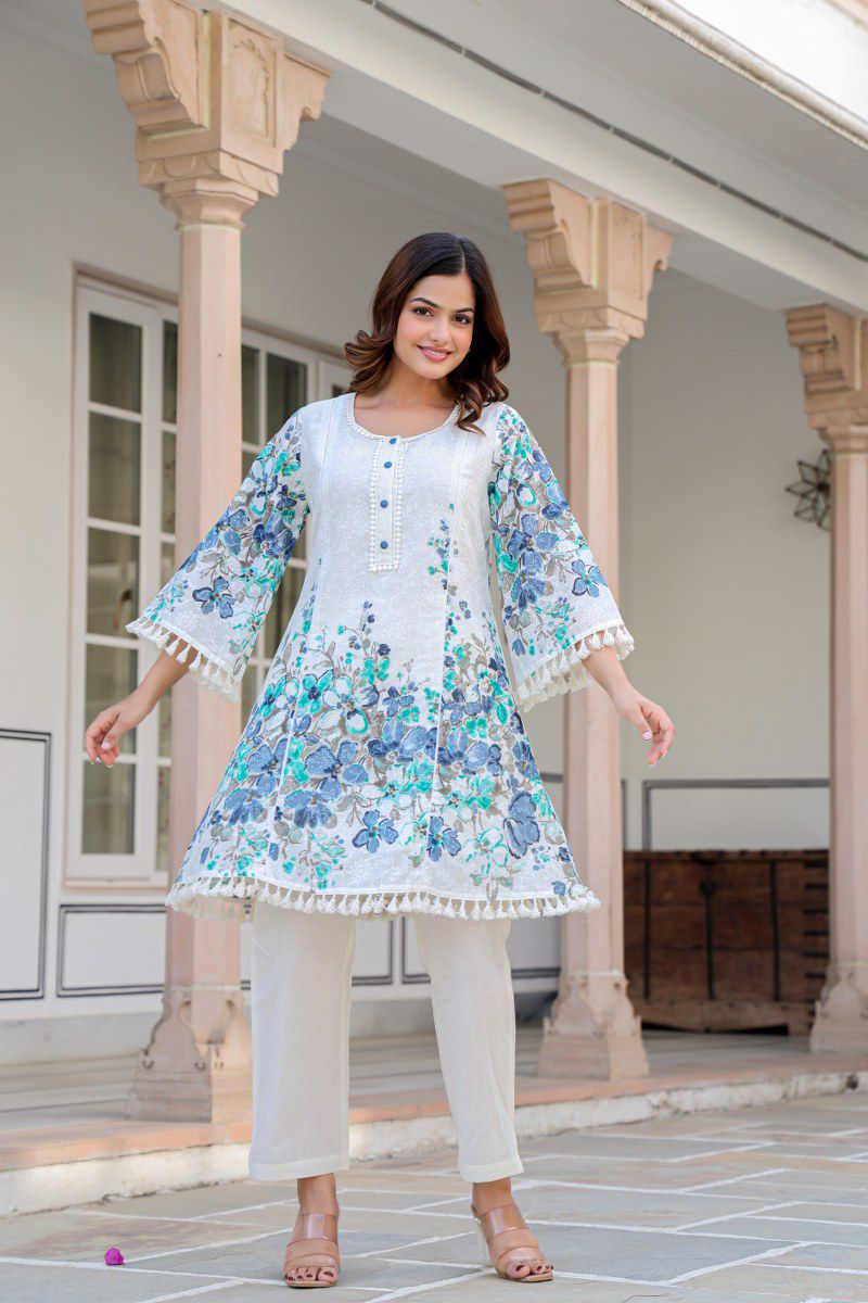 Kashvi Premium Mul Cotton Floral Coord Set - The Jaipur Studio