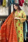Lasya Premium Cotton Embroidered Pakistani Pant Set - The Jaipur Studio