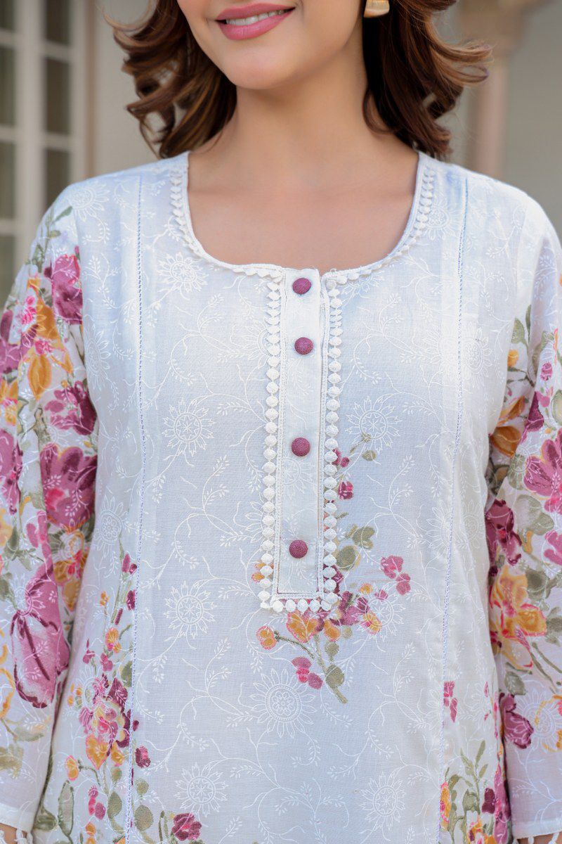 Kashvi Premium Mul Cotton Floral Coord Set - The Jaipur Studio