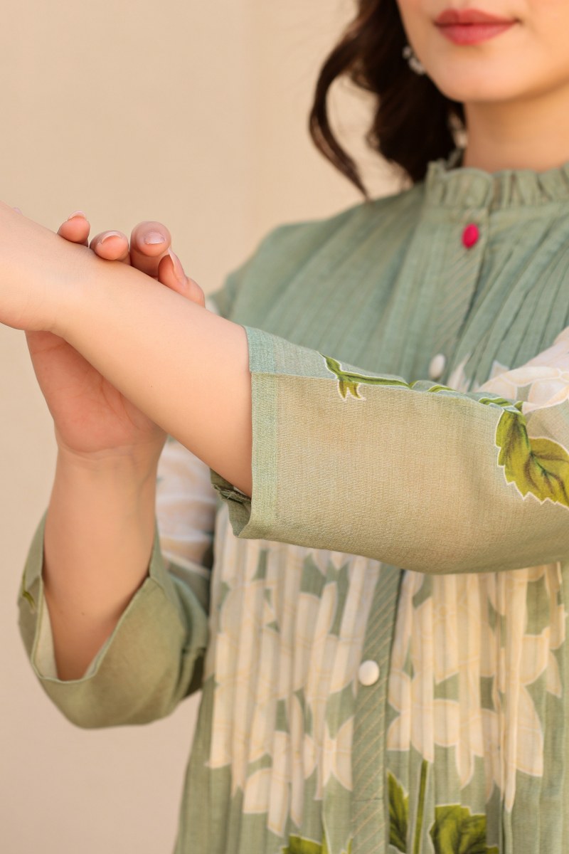 Aaira Mul Cotton A-line Pant Set - The Jaipur Studio