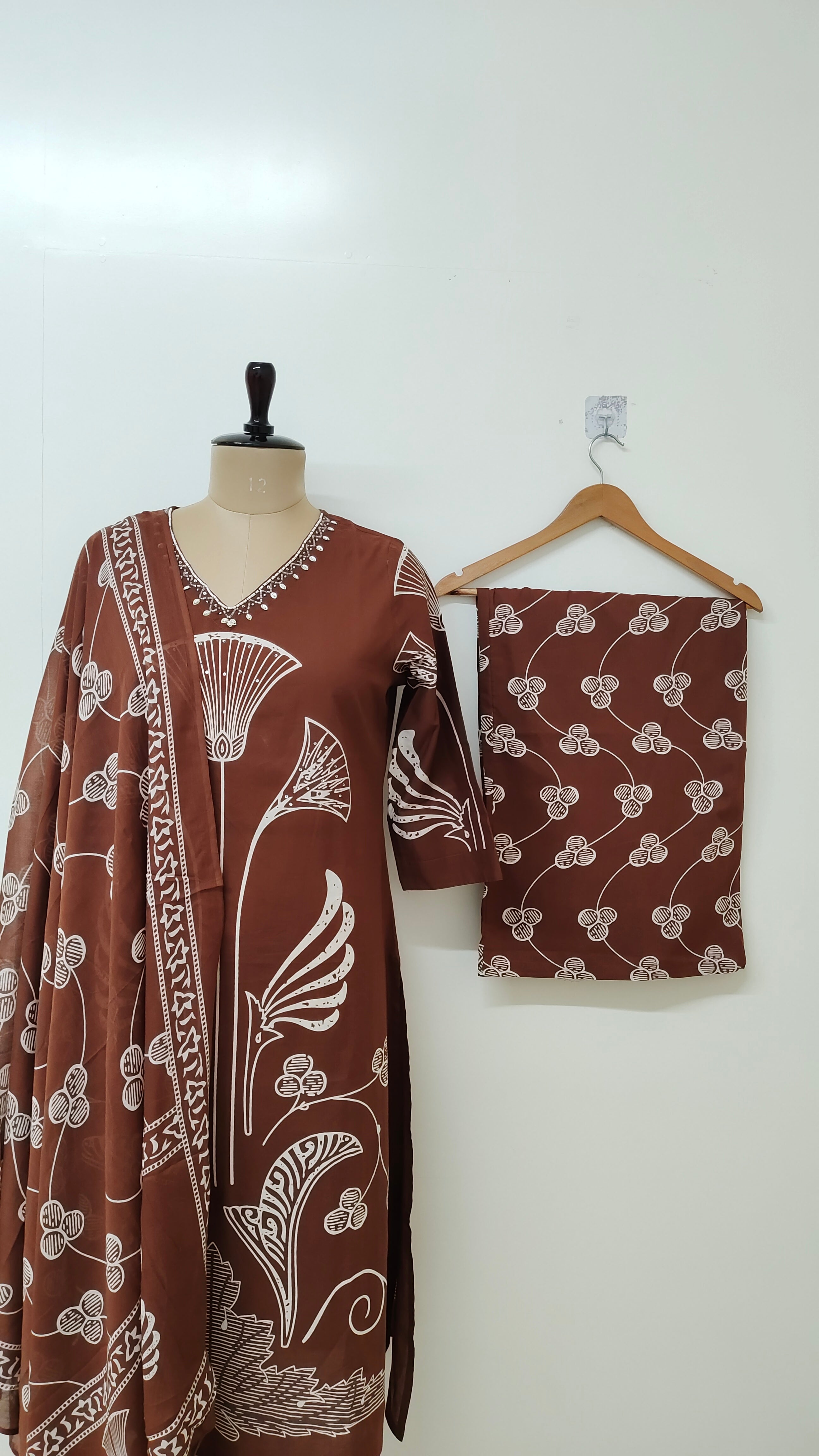 Nagma Cotton Embroidered Straight Dupatta Set