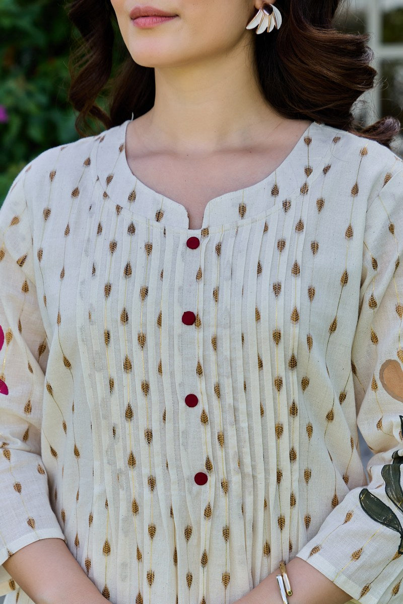 Falak Cotton A-line Pant Set - The Jaipur Studio